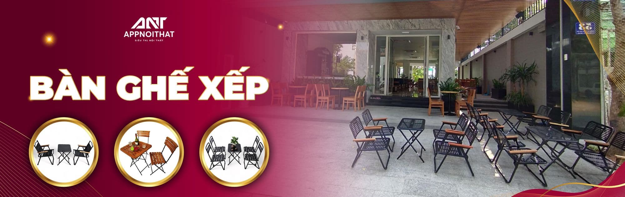 BÀN GHẾ XẾP